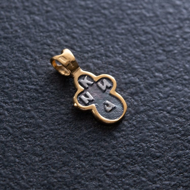 Срібний хрестик православний з позолотою 131768 від ювелірного магазину Онікс - 12