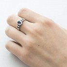 Золотий перстень (сапфір, діамант) кб0181he от ювелирного магазина Оникс - 4