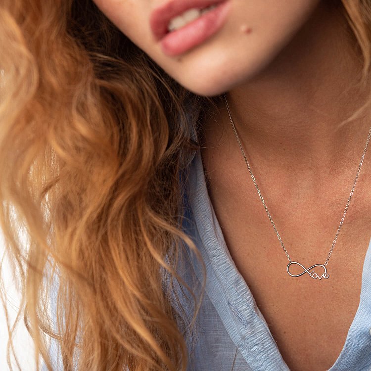 Серебряное колье со знаком бесконечности 18814 от ювелирного магазина Оникс - 4