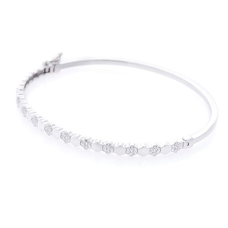 Золотой браслет с фианитами б03942 от ювелирного магазина Оникс