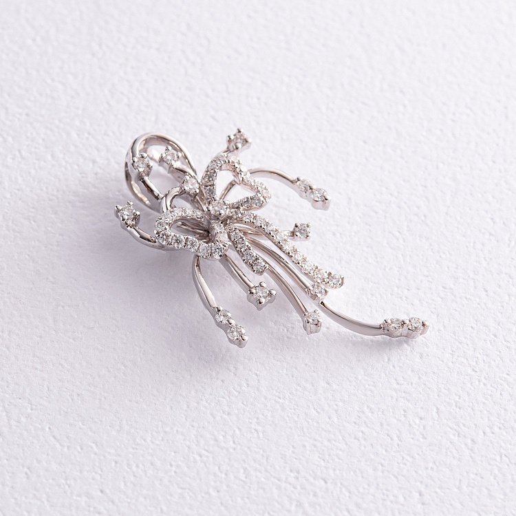 Золотая подвеска "Бантик" с бриллиантами пкит310 от ювелирного магазина Оникс - 2