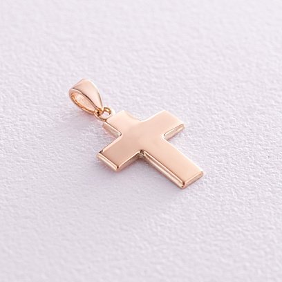 Крестик в красном золоте п03749