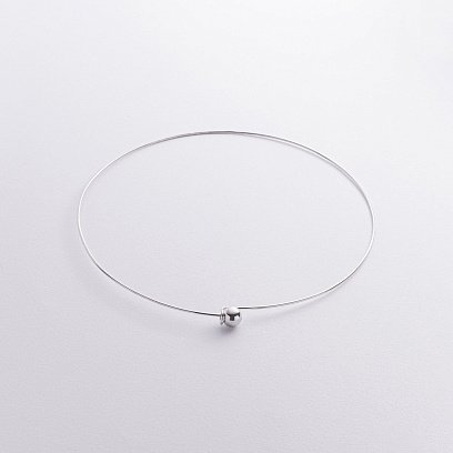 Кольє - чокер "Adele" (біле золото) з кулькою кол02550