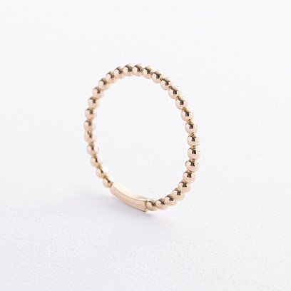 Кольцо "Шарики" в желтом золоте к08470 №2