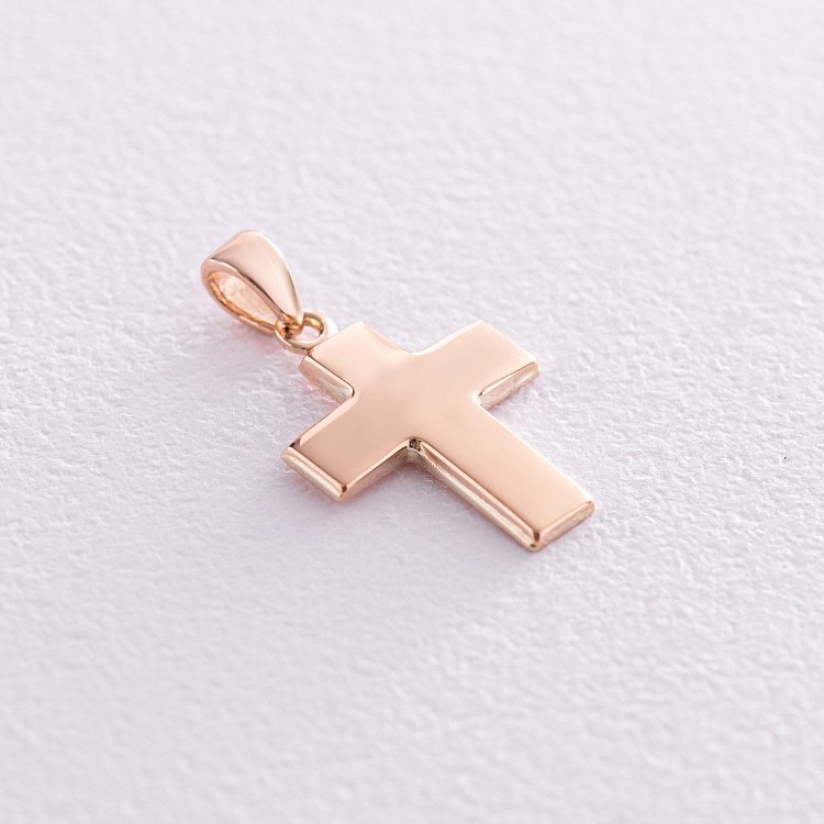 Крестик в красном золоте п03749 от ювелирного магазина Оникс