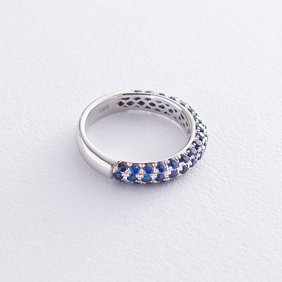 Золота каблучка з сапфірами кб0246sth №3