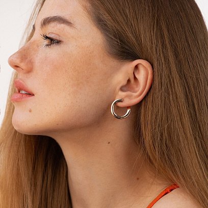 Золоті сережки "Фрея" (круглі) с07397 №3