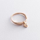 Золотое кольцо "Сердечко" (фианит) к05540 от ювелирного магазина Оникс