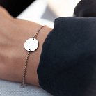 Срібний браслет з гравіюванням "Щастя любить тишу" 2091 от ювелирного магазина Оникс - 3