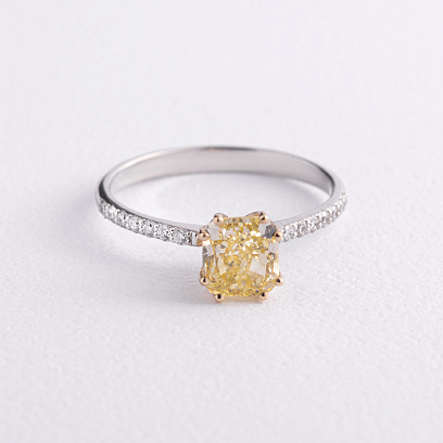 Помолвочное золотое кольцо с бриллиантами 242991121 №2