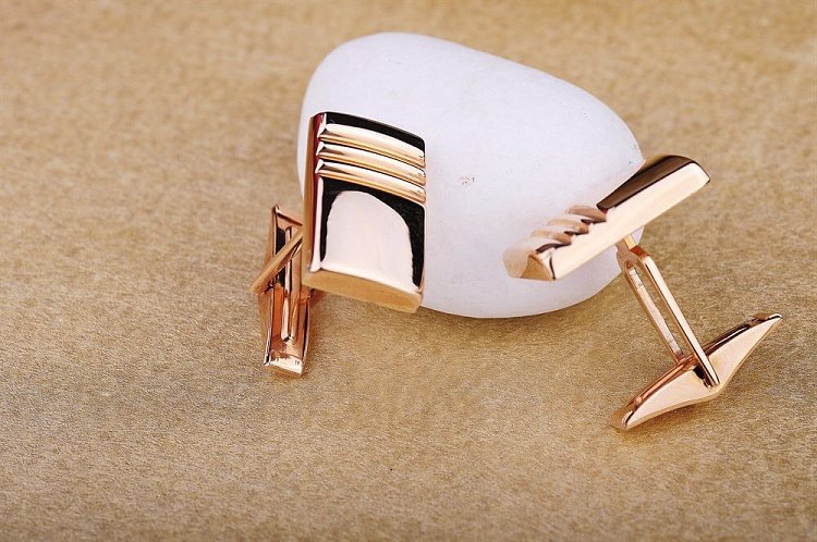 Запонки с узором зап00016з от ювелирного магазина Оникс - 1