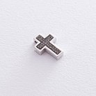 Золотой крестик (черные бриллианты) пб0117са от ювелирного магазина Оникс