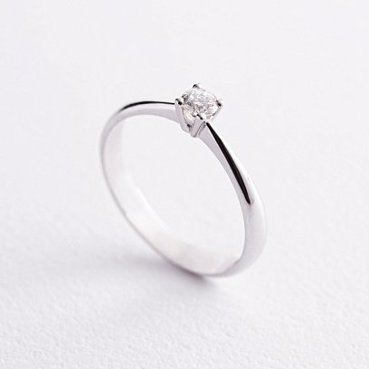 Заручальна золота каблучка з діамантом 218651121