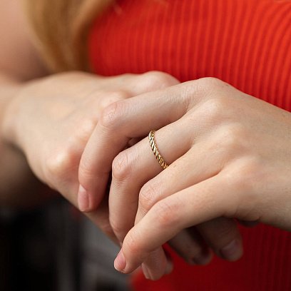 Каблучка "Margaret" у жовтому золоті к07541 №14