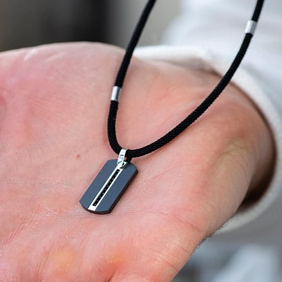 Жетон из белого золота (цирконий, фианиты) 403-00002/2 №2