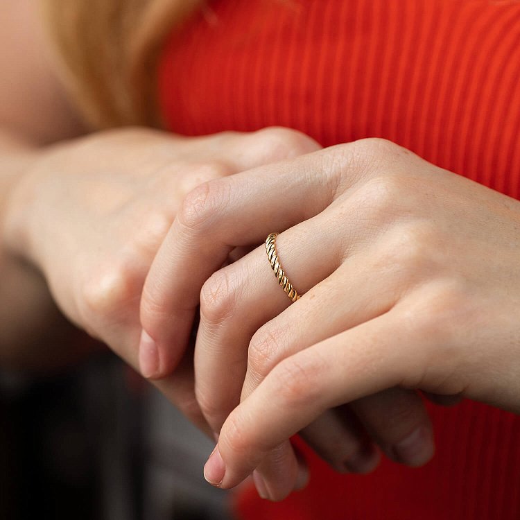 Каблучка "Margaret" у жовтому золоті к07541 від ювелірного магазину Онікс - 13