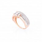 Золотое кольцо с фианитами к05374 от ювелирного магазина Оникс - 2
