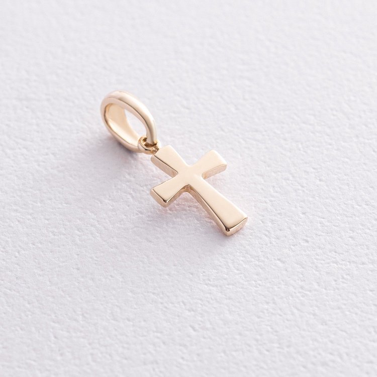 Хрестик у жовтому золоті mini п03869 від ювелірного магазину Онікс