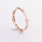 Каблучка "Bamboo" у червоному золоті к08512 от ювелирного магазина Оникс - 1