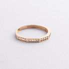 Кольцо "Далия" в желтом золоте (фианиты) к08054 от ювелирного магазина Оникс - 1