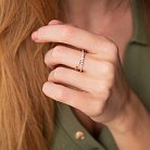 Золотое двойное кольцо (бриллианты) кб0161са от ювелирного магазина Оникс - 1
