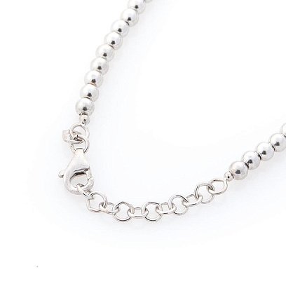 Золотий браслет з кульками (чорні фіаніти) б03582 №3