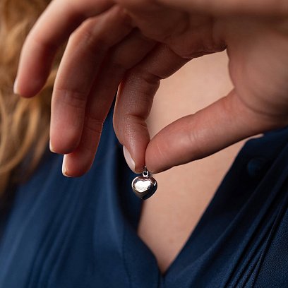 Кулон "Сердце" в белом золоте п03708 №2