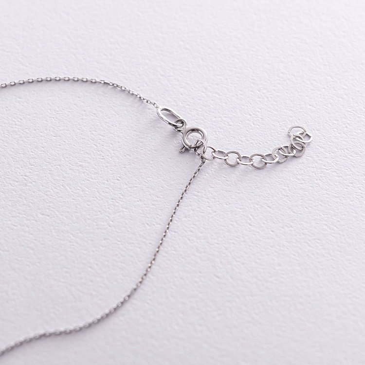 Колье "Большой круговорот" в белом золоте кол01847 от ювелирного магазина Оникс - 5