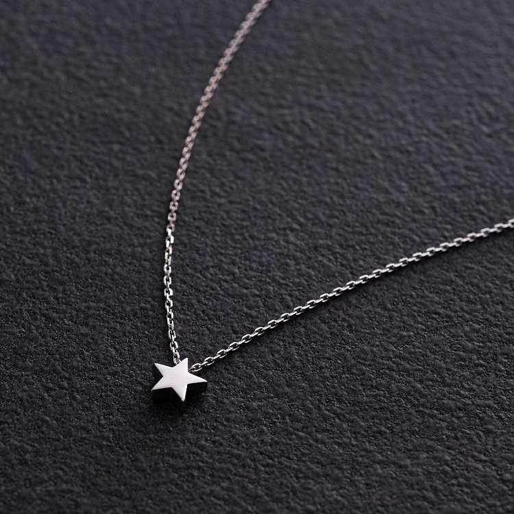Срібне кольє "Зірочка" 908-01086 від ювелірного магазину Онікс - 4