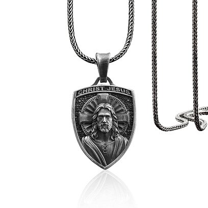 Срібний кулон "Ісус Христос" 133174 №3