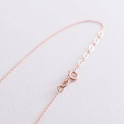 Золоте кольє з одним фіанітом кол01965 №5