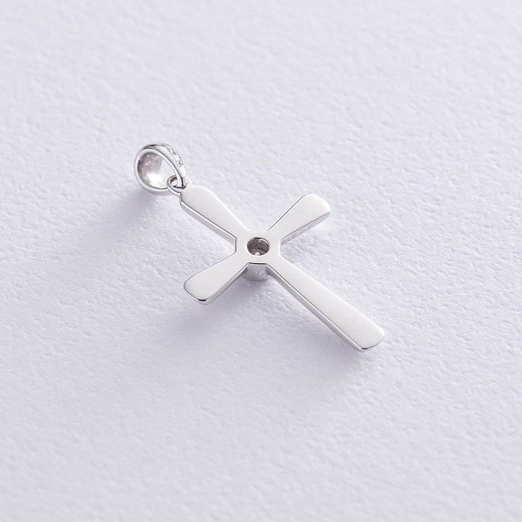 Золотий хрестик з діамантом пб0234ri від ювелірного магазину Онікс - 2