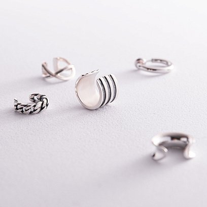 Срібна сережка - каффа 122871 №3