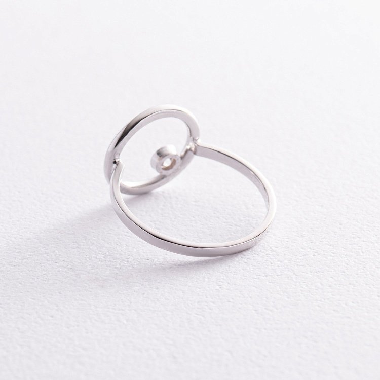 Золота каблучка "Круообіг" з фіанітом к07487 від ювелірного магазину Онікс - 1