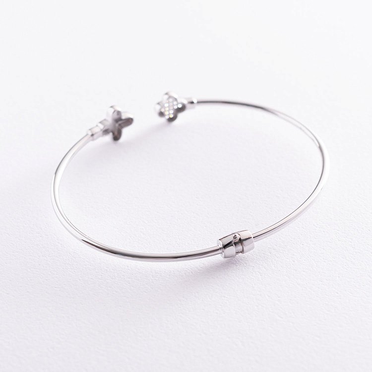 Золотой браслет "Клевер" (фианит) б04133 от ювелирного магазина Оникс - 4