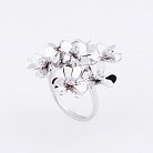 Серебряное кольцо с цветами 111984 от ювелирного магазина Оникс