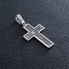 Серебряный крест "Распятие. Спаси и Сохрани" (на укр. языке) кду-16 от ювелирного магазина Оникс - 4