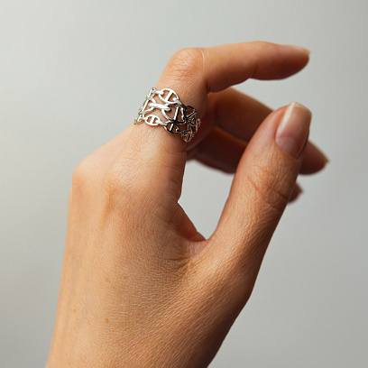 Каблучка "Helen" у білому золоті к08434 №4