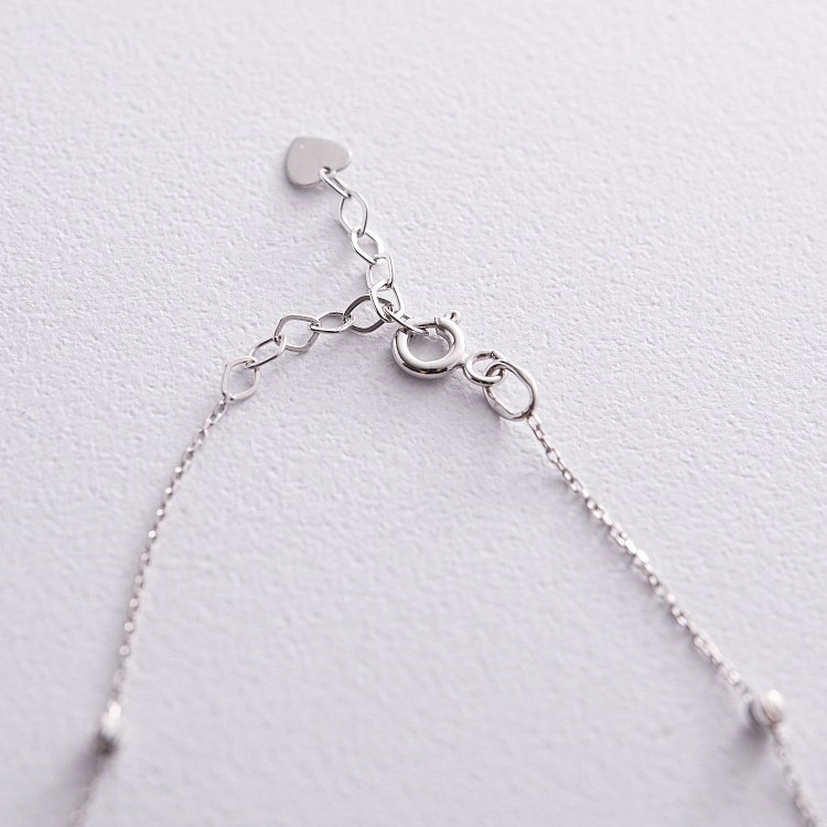 Браслет "Сердечко" у білому золоті б05085 від ювелірного магазину Онікс - 4