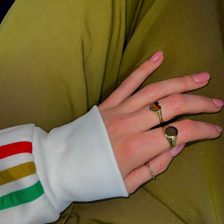 Каблучка "Ланцюжок" у жовтому золоті к07110 від ювелірного магазину Онікс - 7