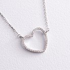 Золоте кольє "Серце" з діамантами 110131121 от ювелирного магазина Оникс - 3