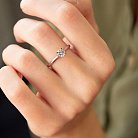 Помолвочное серебряное кольцо с фианитом 756 от ювелирного магазина Оникс - 3