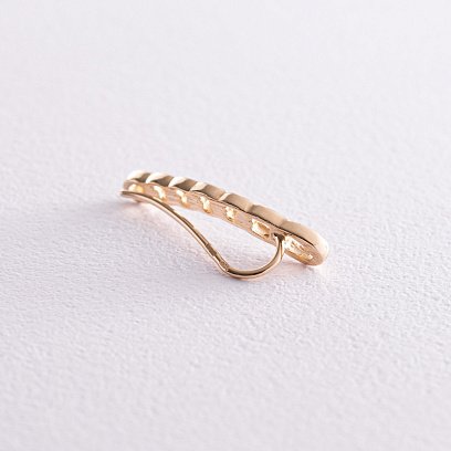 Моносережка "Ланцюжок" у жовтому золоті с08031 №4