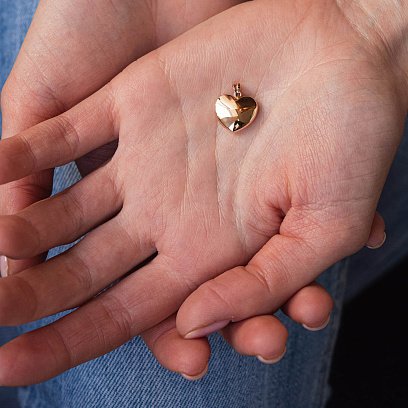 Кулон "Сердце" в красном золоте п03664 №2