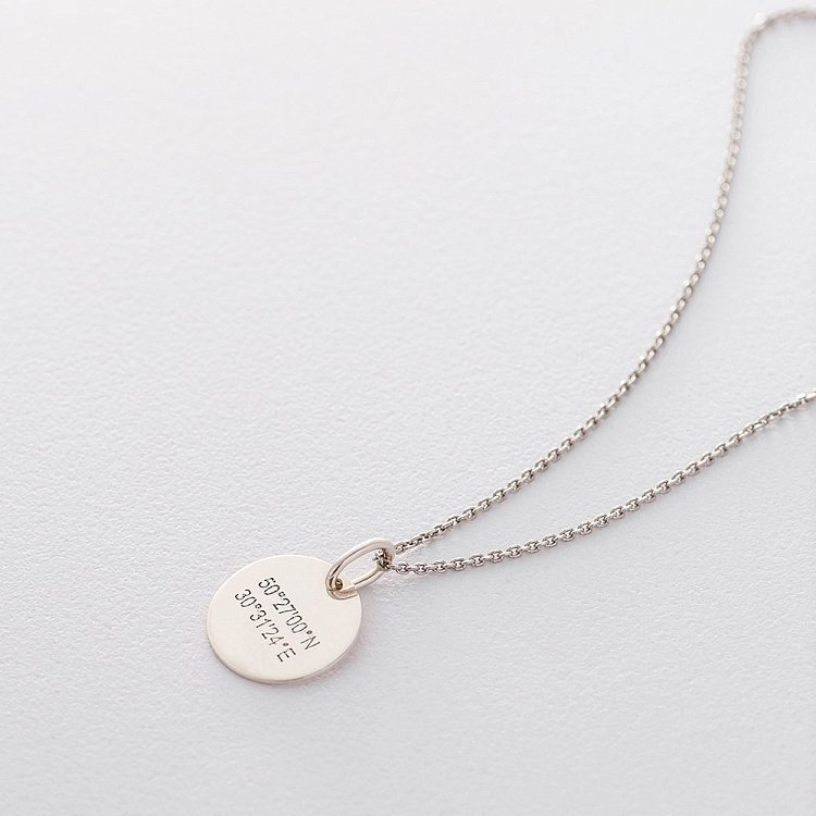 Кулон "Координаты" 132724koordinatu от ювелирного магазина Оникс - 1