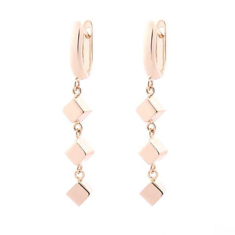 Золоті сережки "Квадратики" с05923 від ювелірного магазину Онікс