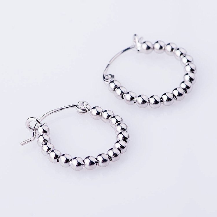 Срібні сережки-кільця (2см) 121904 від ювелірного магазину Онікс - 1