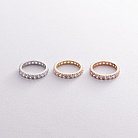 Кольцо с дорожкой камней в белом золоте (фианиты) к07390 от ювелирного магазина Оникс - 7