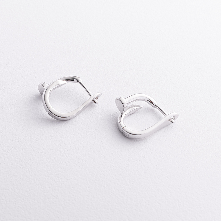 Срібні сережки "Цвях" 123525 від ювелірного магазину Онікс - 1