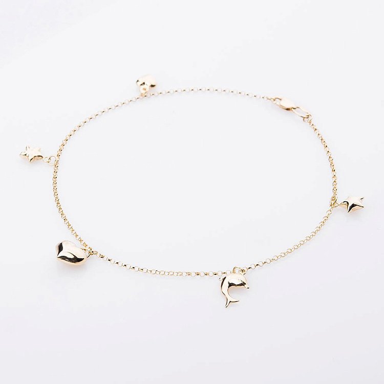 Золотий браслет на ногу б01805 від ювелірного магазину Онікс - 4